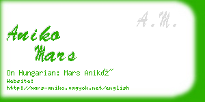 aniko mars business card